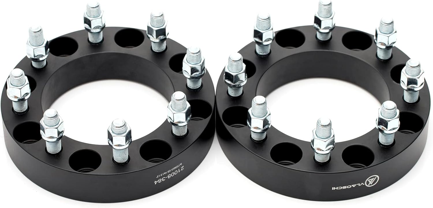 Black Forged 1.5 Inch Wheel Adapters with M14x1.5 Studs, Pack of 2 A78847