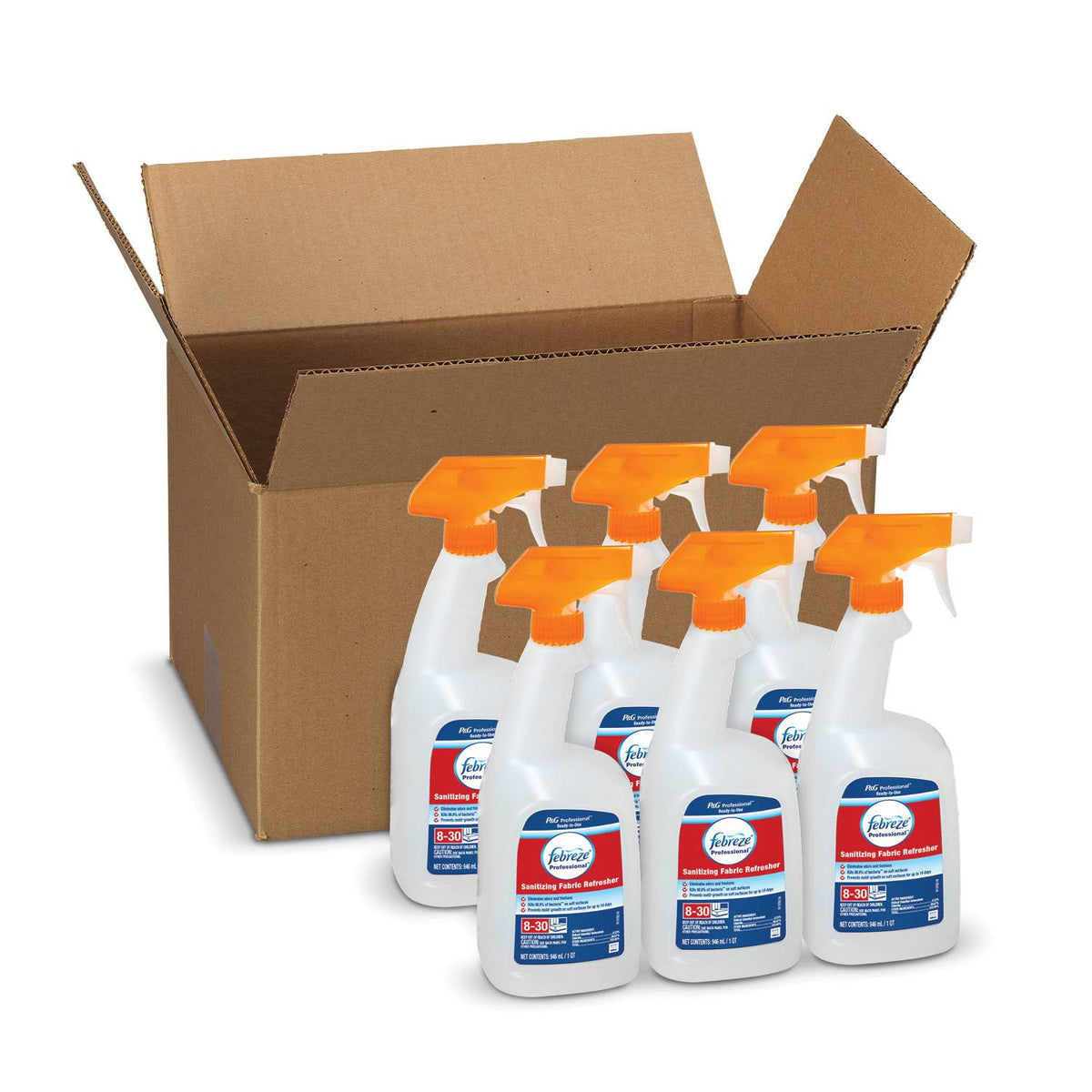 Professional Sanitizing Fabric Refresher, Light Scent, 32 oz Spray, 6/Carton B937