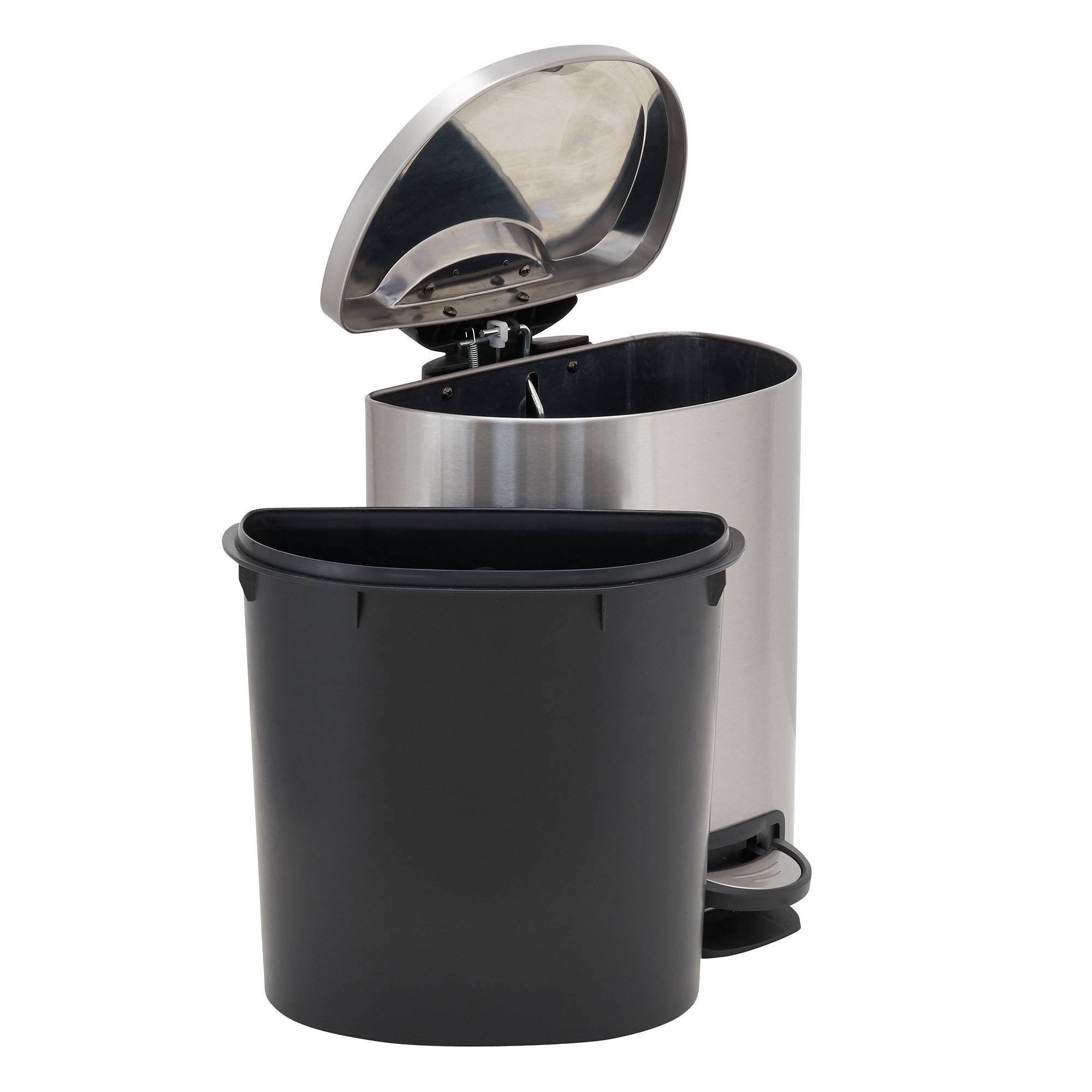 6L Stainless Steel Step Trash Can J295
