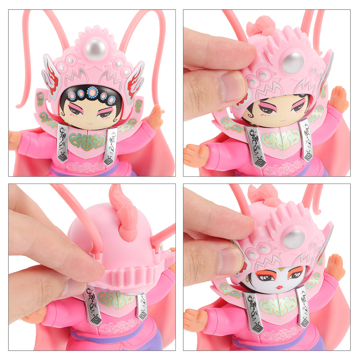 Pink Sichuan Opera Face Doll Ornament W9145
