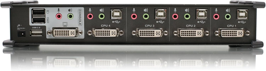 4-Port DVI KVMP Switch with Cables and Wireless Media Center Keyboard and Mouse N995020