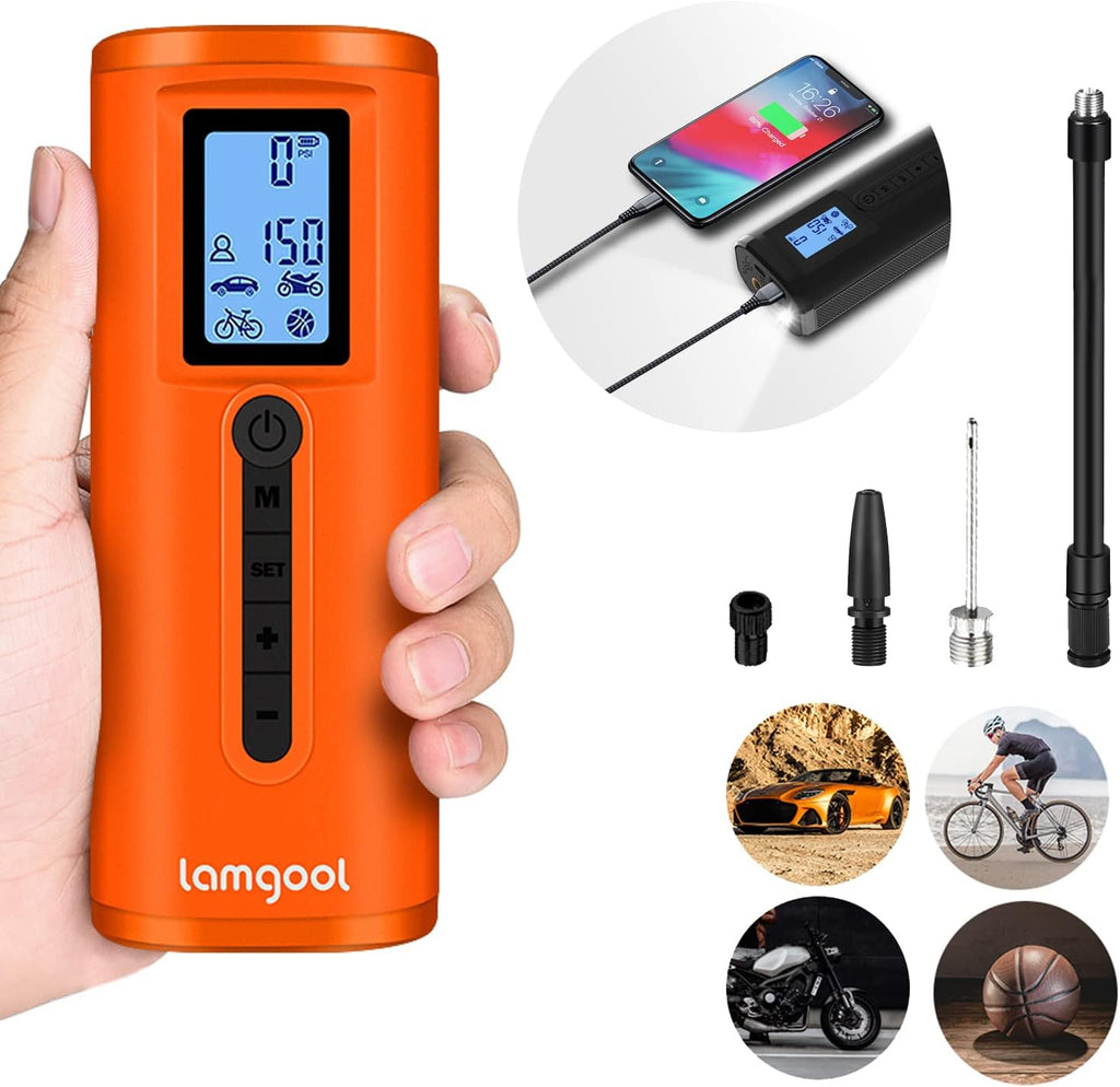 150 PSI Portable Tire Inflator Air Compressor with Digital Pressure Gauge LED Light L791