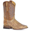 Vintage Tan Caiman Belly Boots J619725