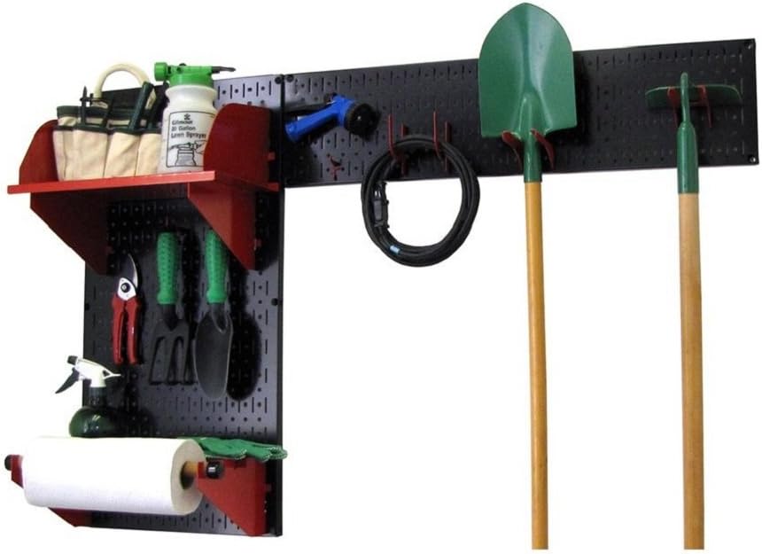 Gray Pegboard Garden Tool Organizer Kit K377