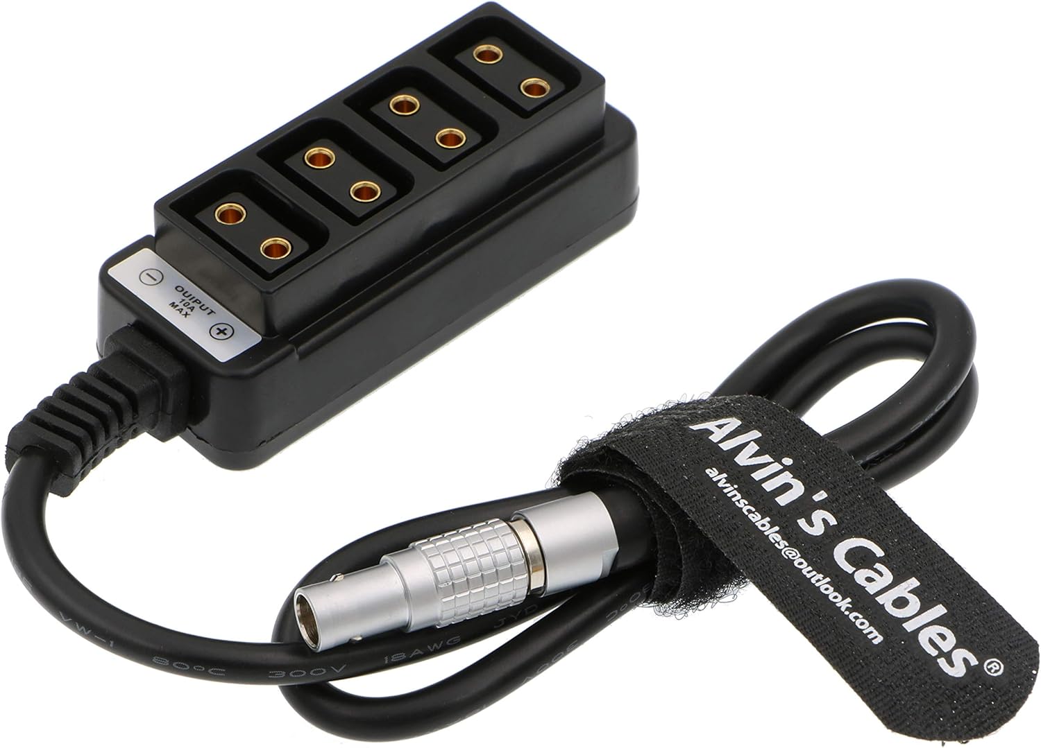 2 Pin Male to 4 D Tap Female Splitter Cable Pack of 2 M280177