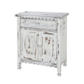 White Antique Accent Cabinet T403