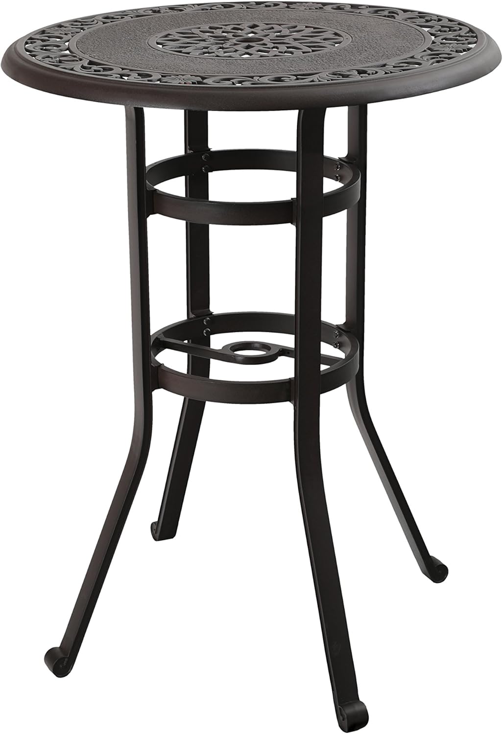 27.5 Cast Aluminum Square Bar Height Bistro Table F11079