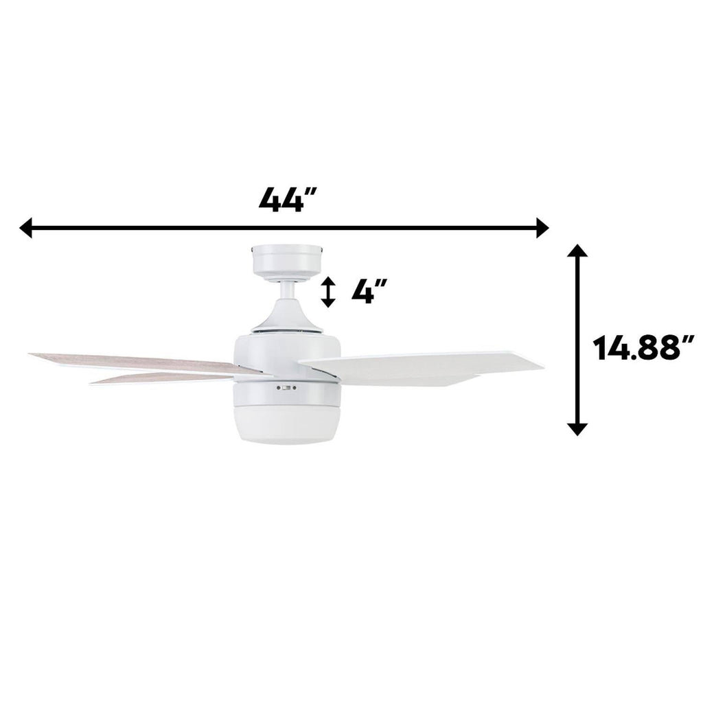 Bright White Indoor Ceiling Fan with Remote C8036