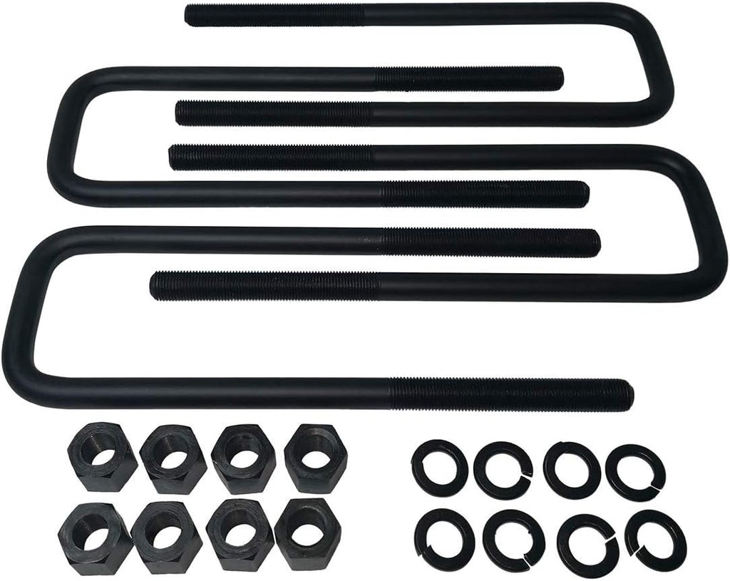 3 Rear Suspension Lift Solid Cast Iron Blocks Extra Long 12.5 Square Leaf Spring Axle U Bolts W827449