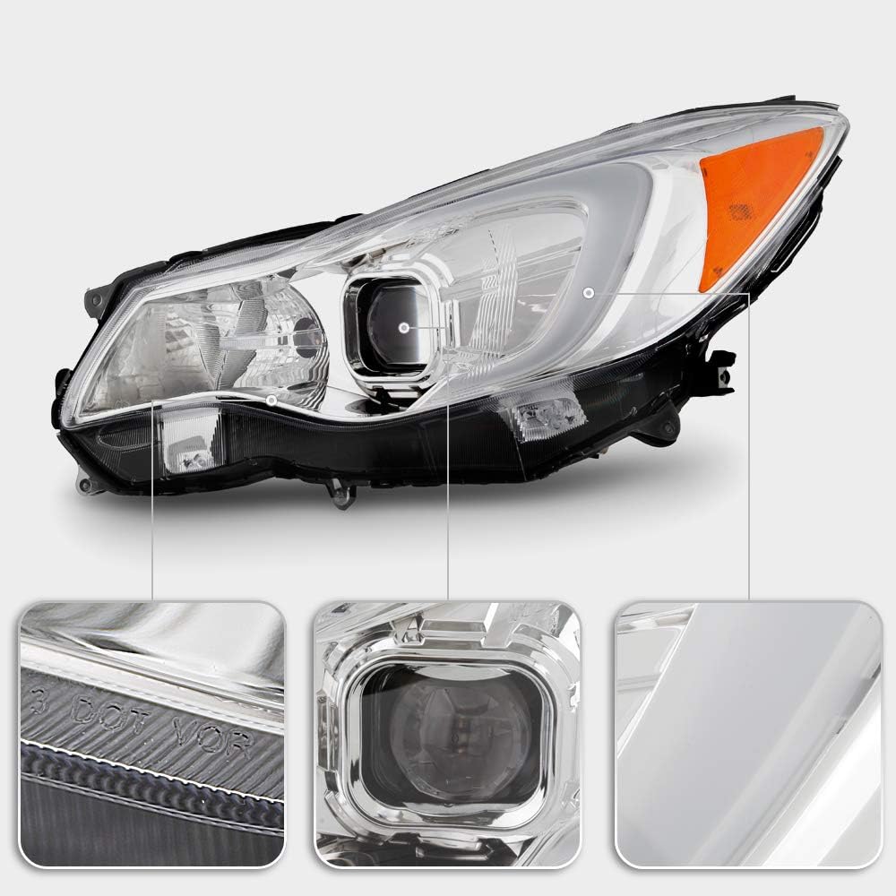 Chrome Housing LED Tube Projector Headlights B177242