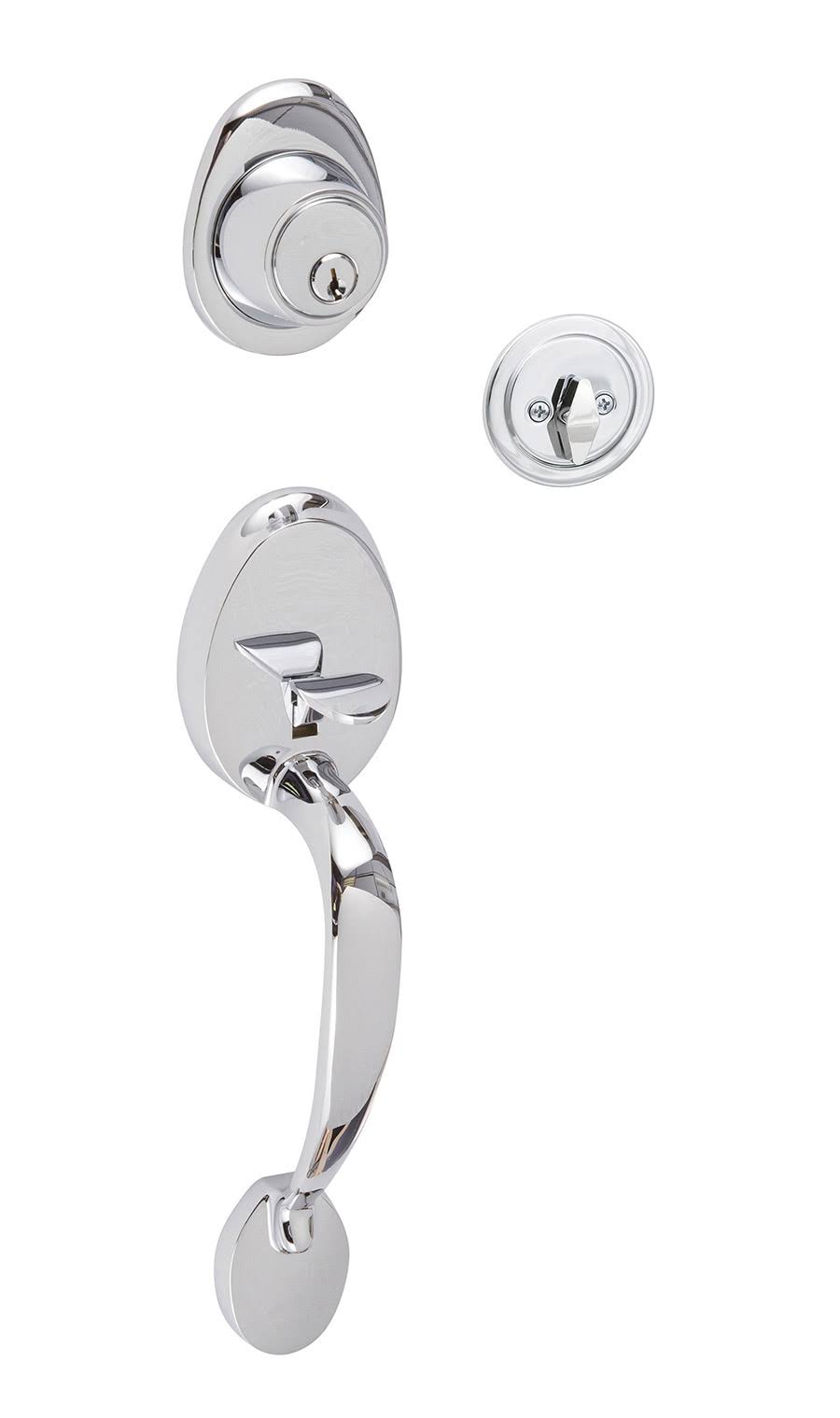 Polished Chrome Front Entry Door Handleset K228