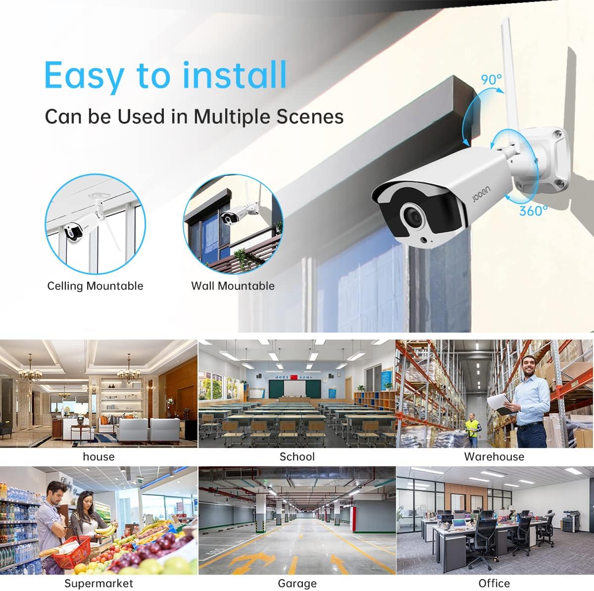 3MP Wireless Security Camera System with 1TB Hard Drive Y1090
