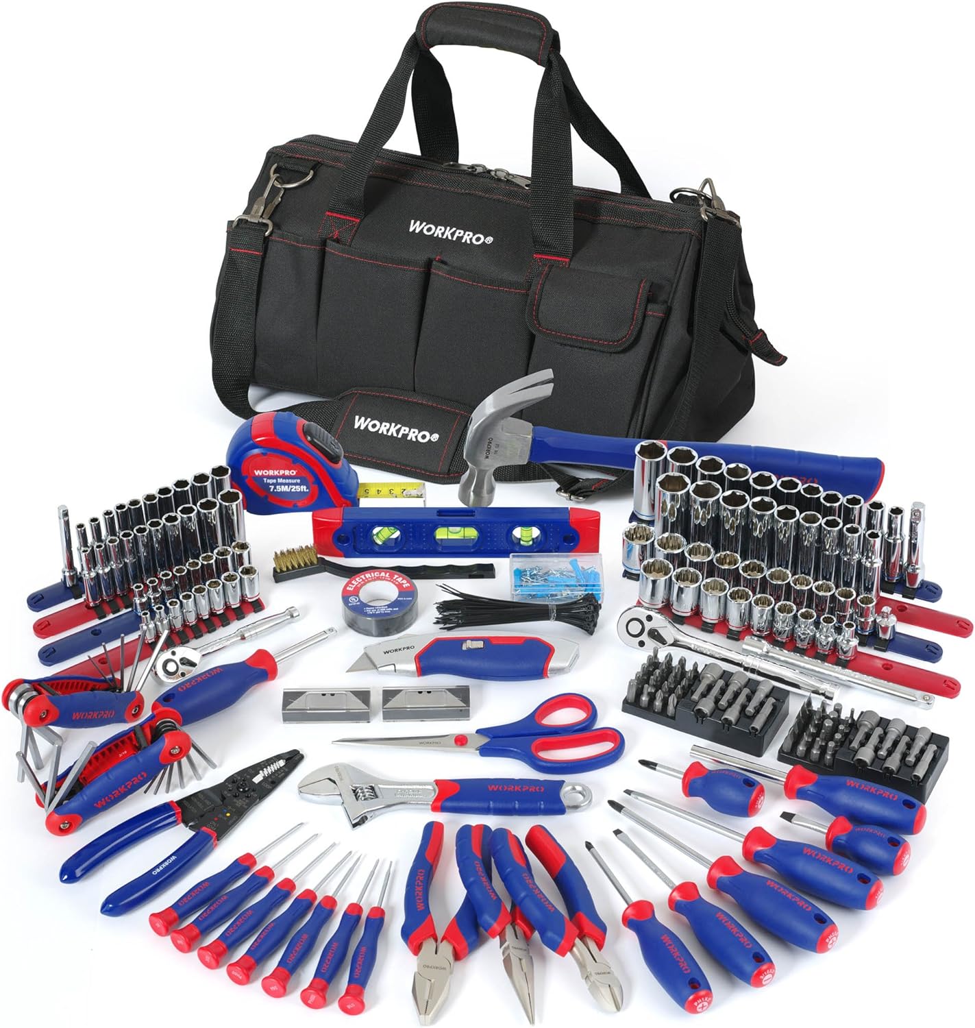322-Piece Hand Tool Kit with Carrying Bag L1235