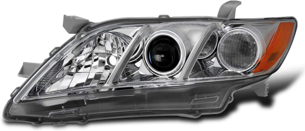Projector Chrome Headlight Driver Left Side L7498