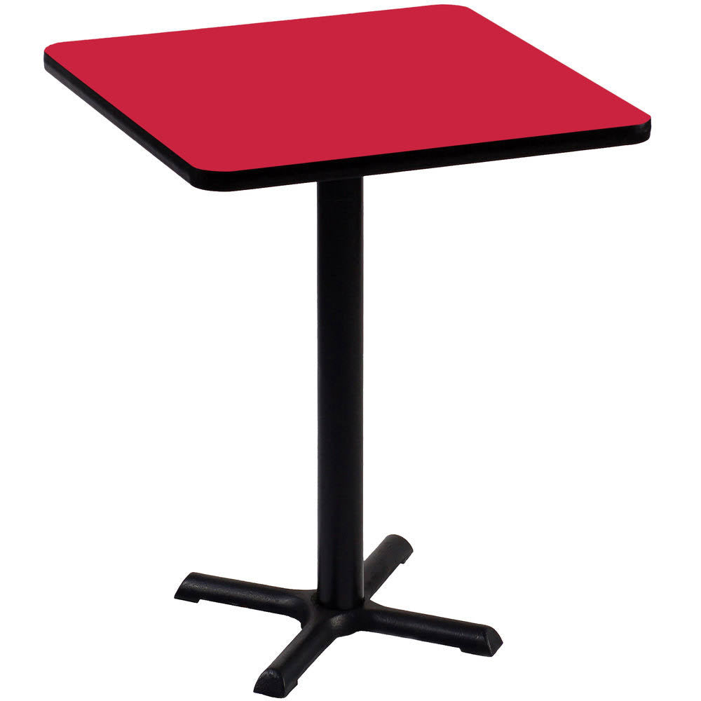 Red Square Pedestal Table D608158
