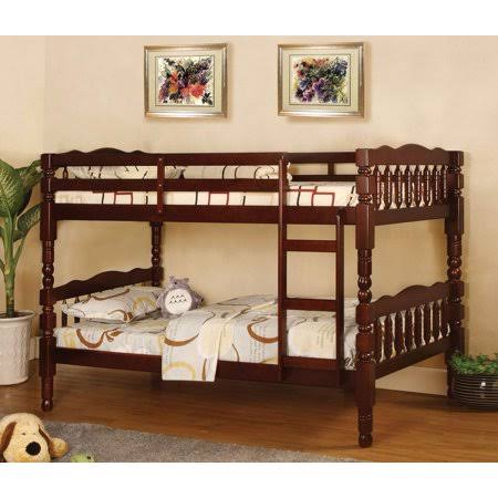 Cherry Wood Bunk Bed, Twin/Twin C788863
