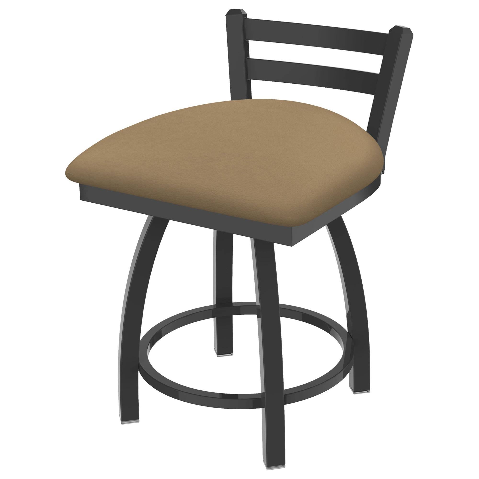 18x22 Low Back Swivel Vanity Stool with Pewter Finish J68865