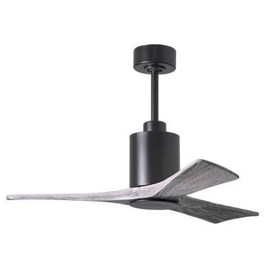 Matte Black 3 Blade Ceiling Fan with Remote O50763