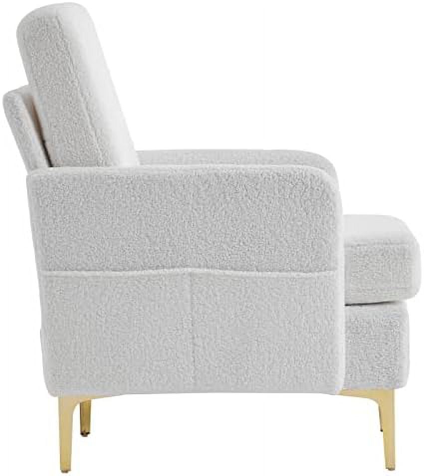 Dark Gray Fabric Accent Chair with Metal Legs U49614
