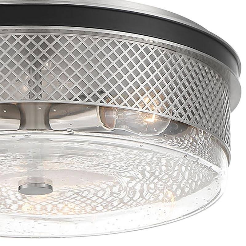3 Light Flush Mount Coal Brushed Nickel A3901