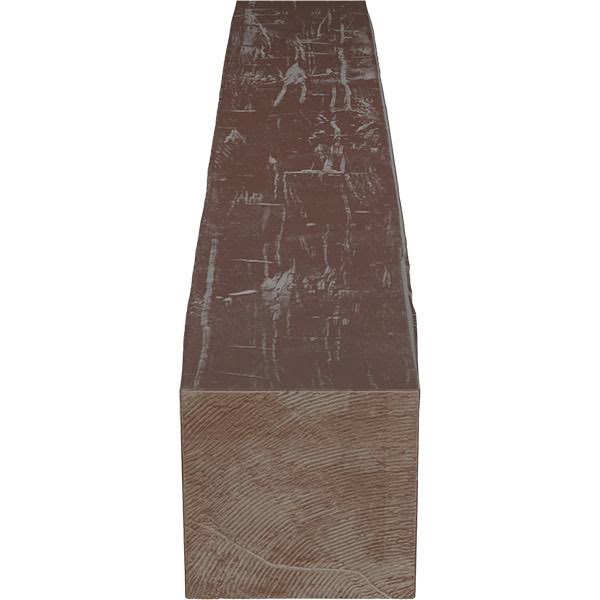 Hand Hewn Faux Wood Fireplace Mantel, Aged Pecan Q3677