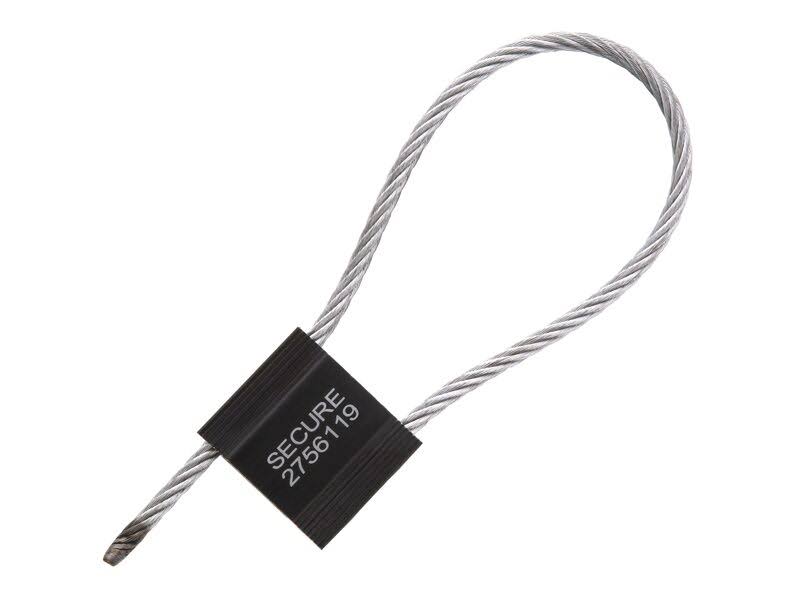 Black Pull Tight Galvanized Steel Cable Seal with 5mm Wire D46688