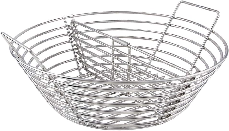 Stainless Steel Lump Charcoal Fire Basket with Divider L192
