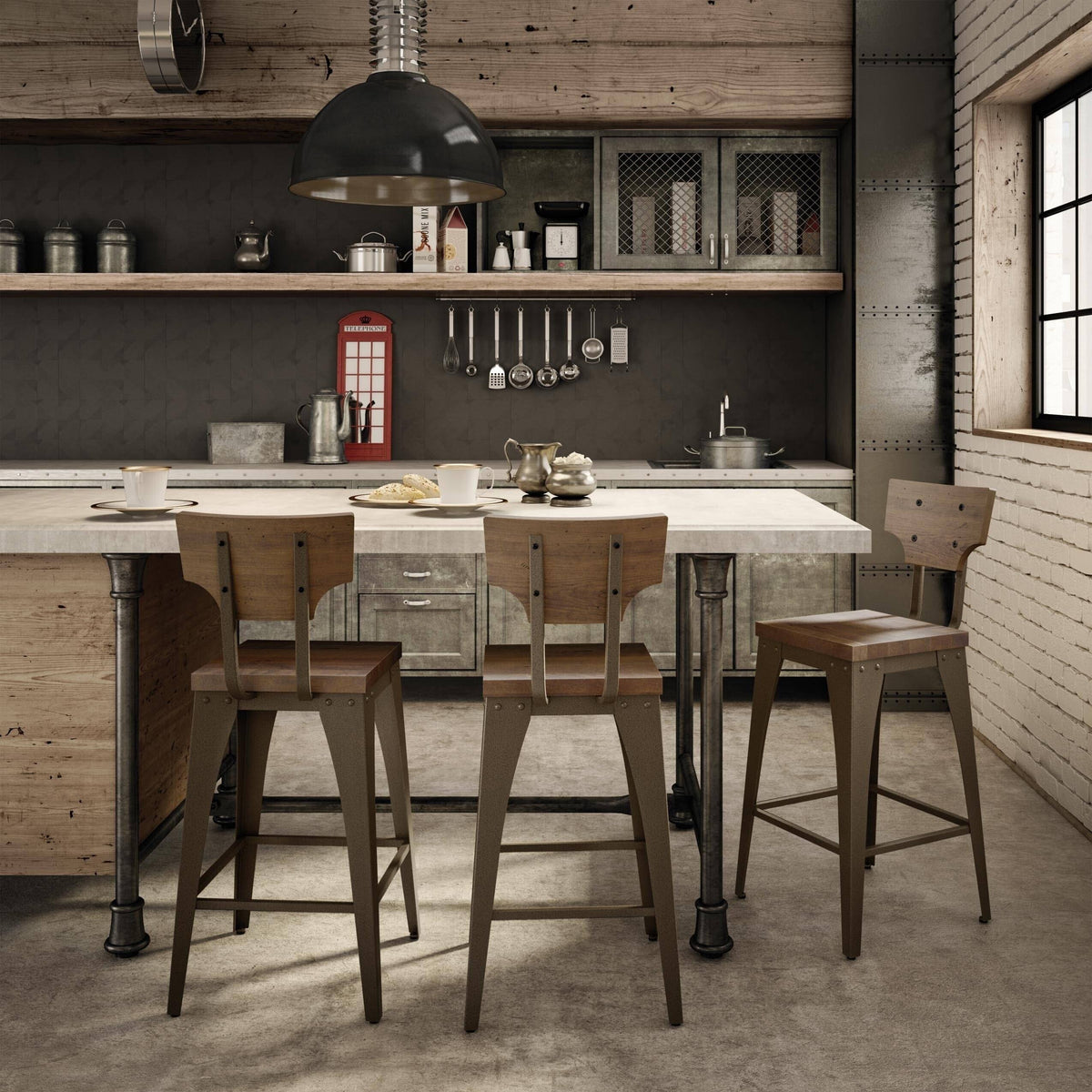 Gray Counter Stool K296