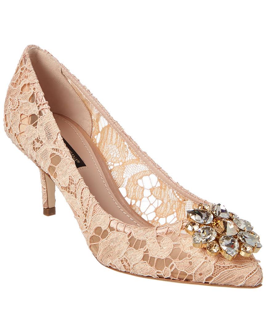 Embellished Lace Pump S393