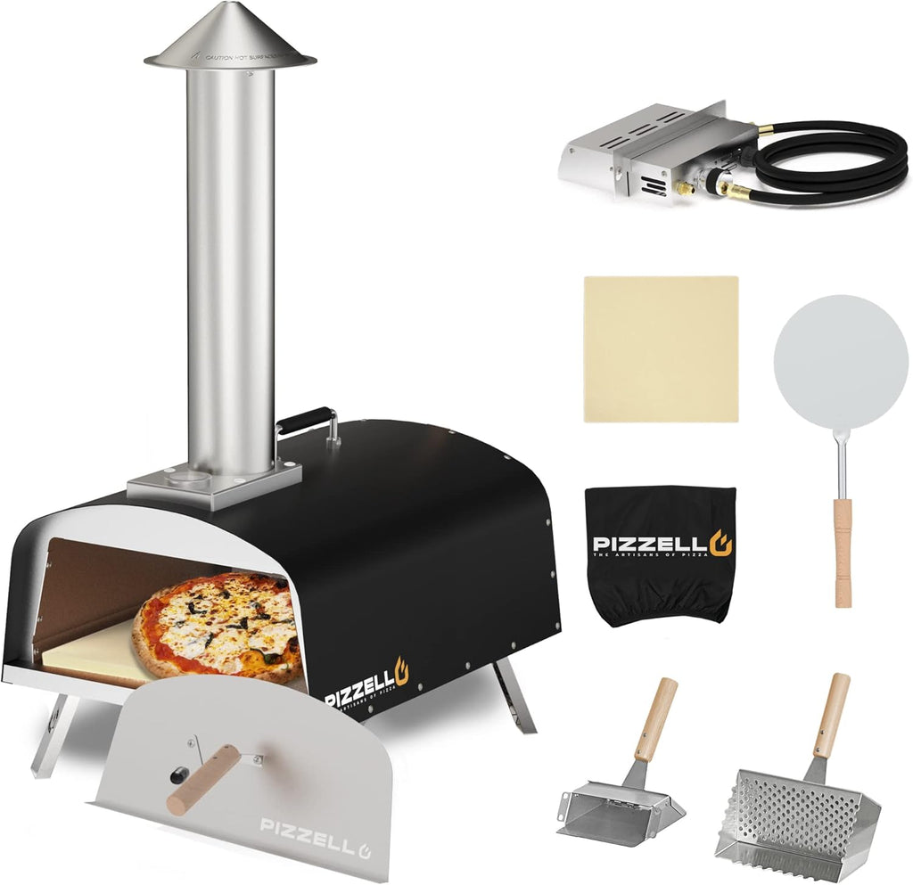 13 Propane Gas Pizza Oven with Pizza Stone, Pizza Peel, Carry Bag Y887191