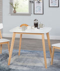 White/Natural Dining Table S410989