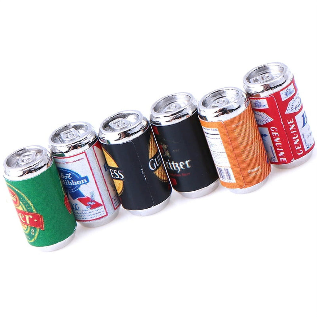 6pcs/Set Bottle Beer Miniatures Dollhouse Toys B6593