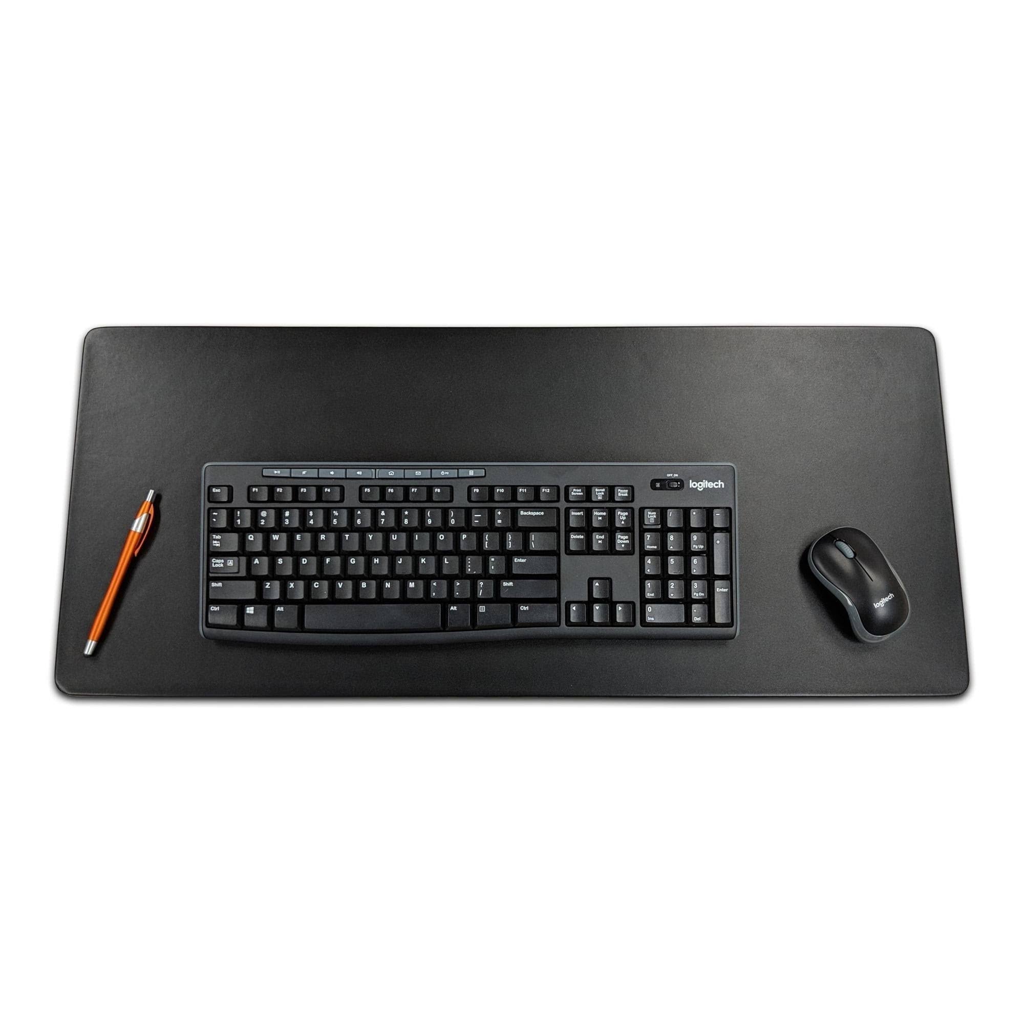 Black Leather Desk Pad Mat C541857