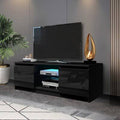 Black TV Stand with Storage Drawers H690