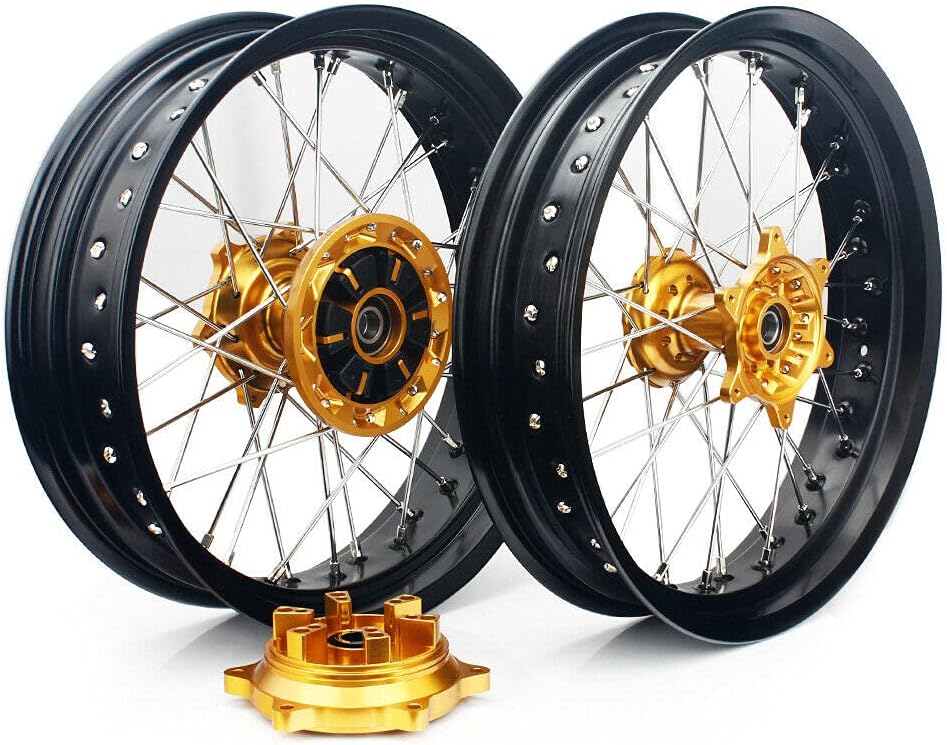 17" Supermoto Wheel Rim Hub Rotors Set Cush Drive B652
