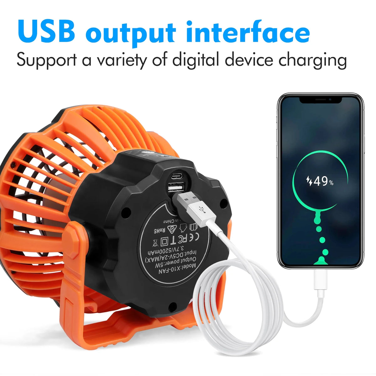 2-in-1 Camping Fan Lantern Power Bank B89840