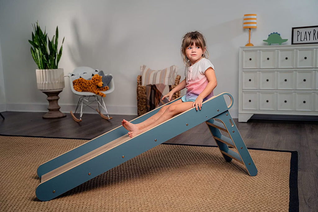 Blue Wooden Folding Kids Slip and Slide Playset T4017