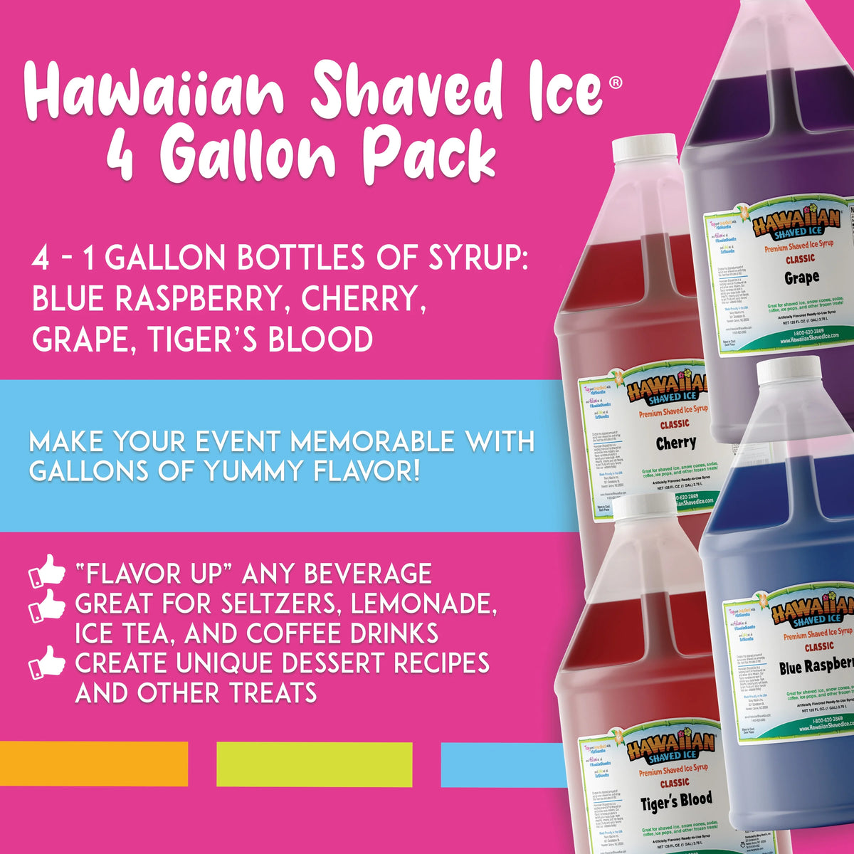 4 Gallon Shaved Ice Syrup Pack M777