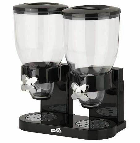 Black Dual Control Dry Food Dispenser S3565