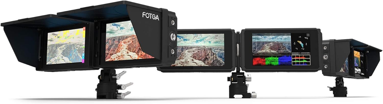 5 Inch 2000nit Touch Screen DSLR Camera Field Monitor with 3D LUT, 4K HDMI Input/Output, Dual NP-F Battery Mount H461