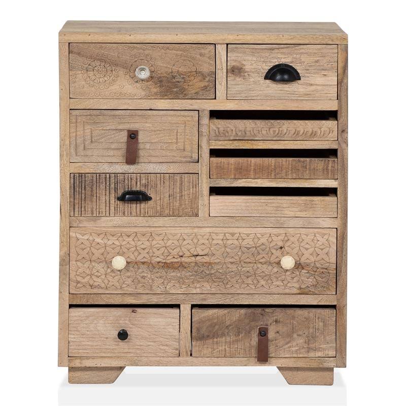 Rustic Wood Multi-Storage Chest in Natural Z7578