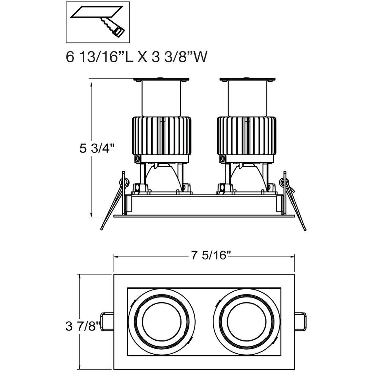 White LED Flushmount Downlight V6879