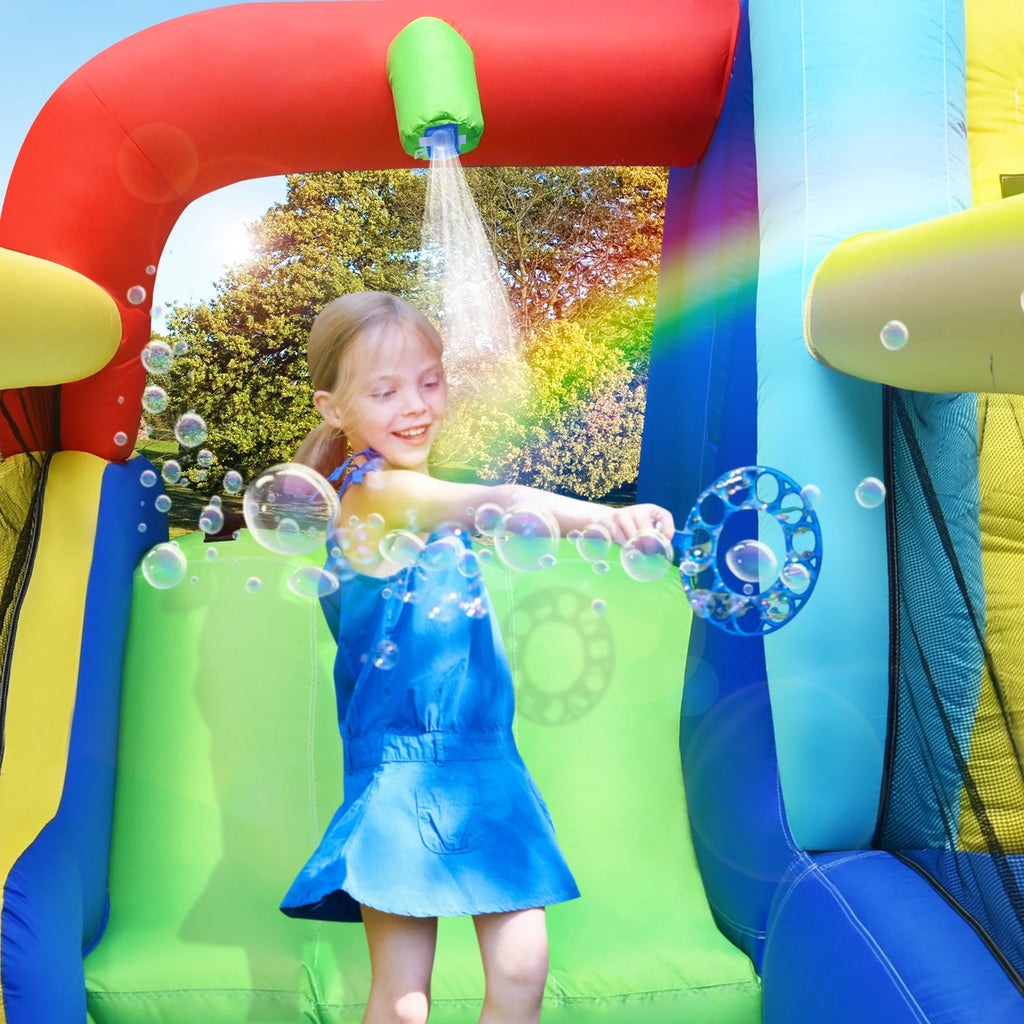 Inflatable Water Slide Park with Climbing Wall and Splash Pool C103