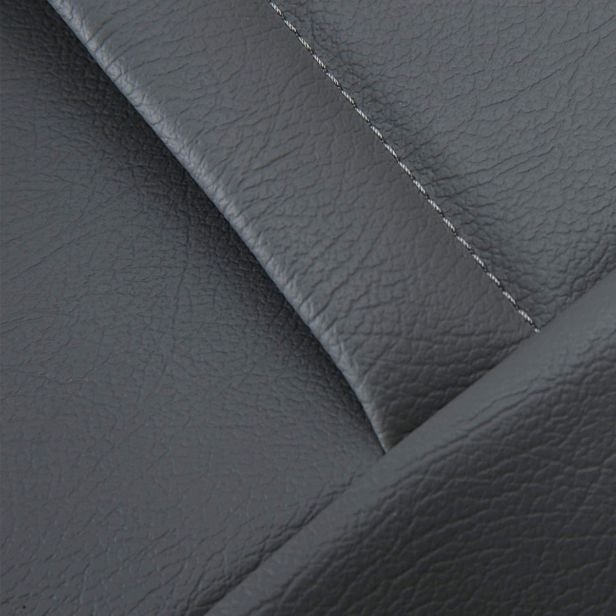 Faux Leather Seat Covers Sets Medium Flint Gray V938238