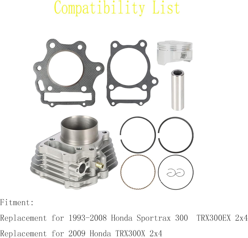 330cc Big Bore Cylinder Piston Gasket Kit for Honda TRX300X / TRX300EX Z185