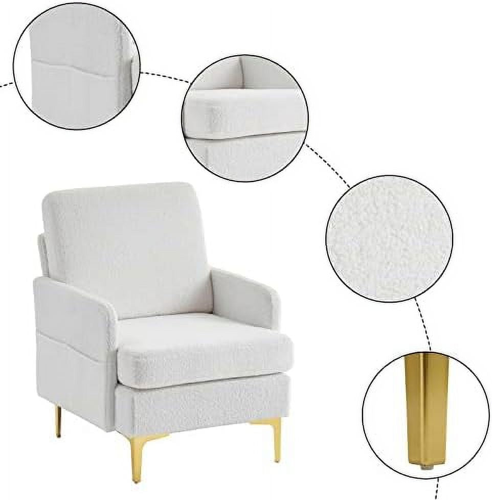 Dark Gray Fabric Accent Chair with Metal Legs U49614