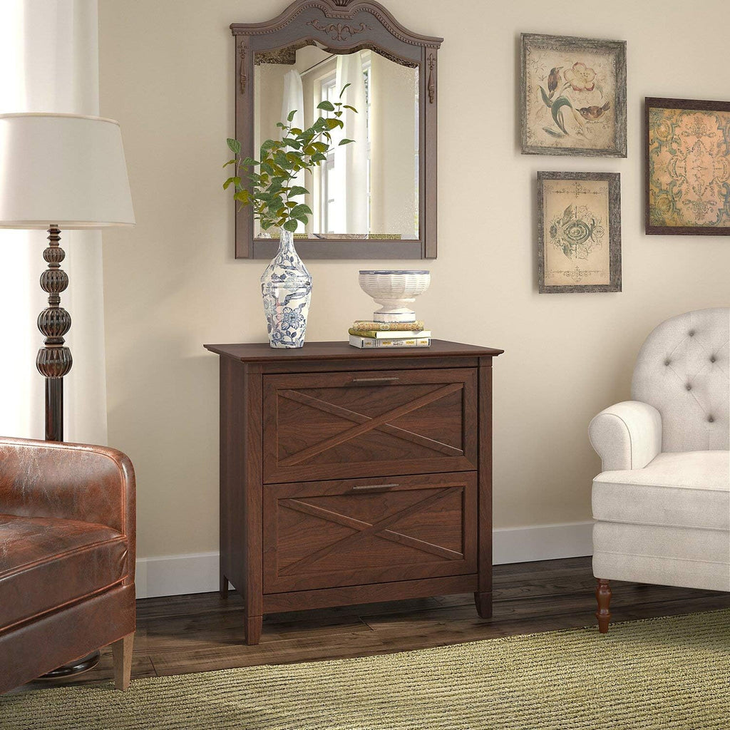 2 Drawer Lateral File Cabinet, Pure White Oak O556