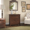 2 Drawer Lateral File Cabinet, Pure White Oak O556
