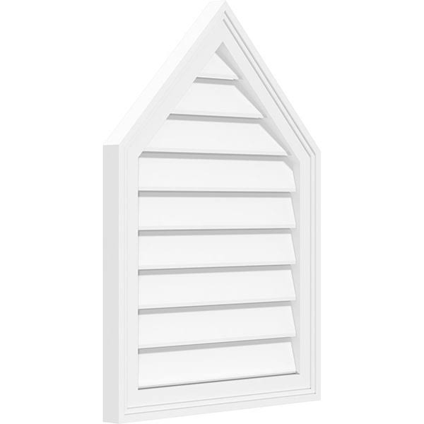Peaked Top Surface Mount PVC Gable Vent Q361205