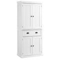 White Tall Kitchen Pantry Cabinet W11375